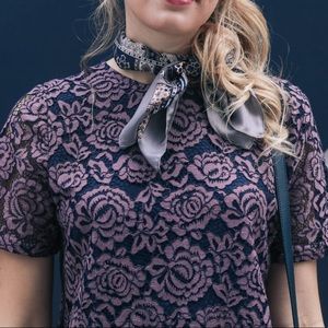 Ann Taylor Factory crochet lace top